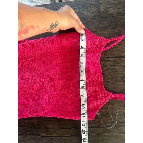 SNDYS Revolve Magenta Pink Smocked Mini Dress Size 2 Y2K Barbie Bratz - Picture 10 of 12